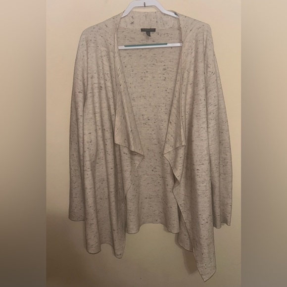 Eileen Fisher Organic Cotton/Wool Speckle Waterfall Cardigan  Size 2X - Picture 3 of 6